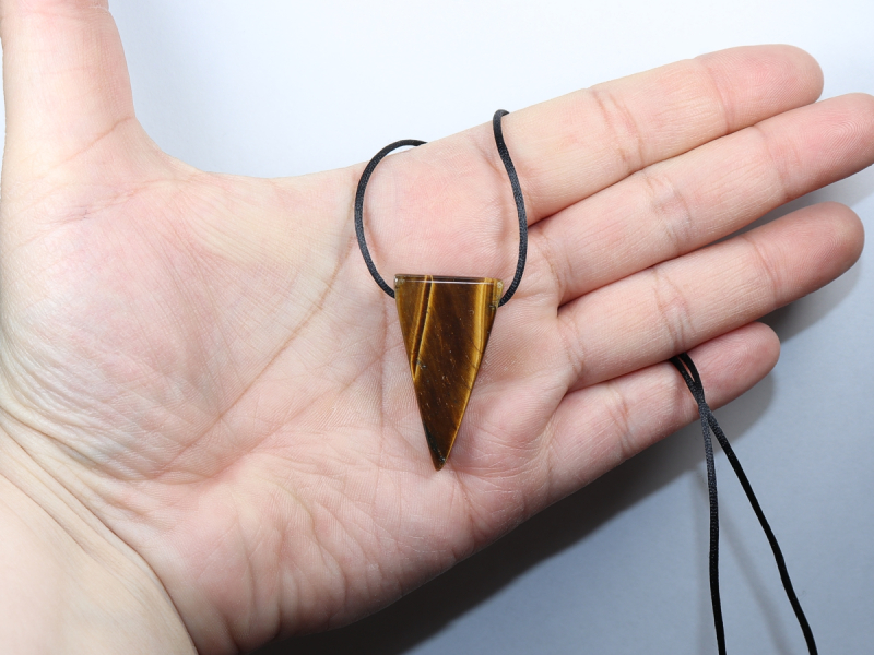tiger's eye with cord or silver 925