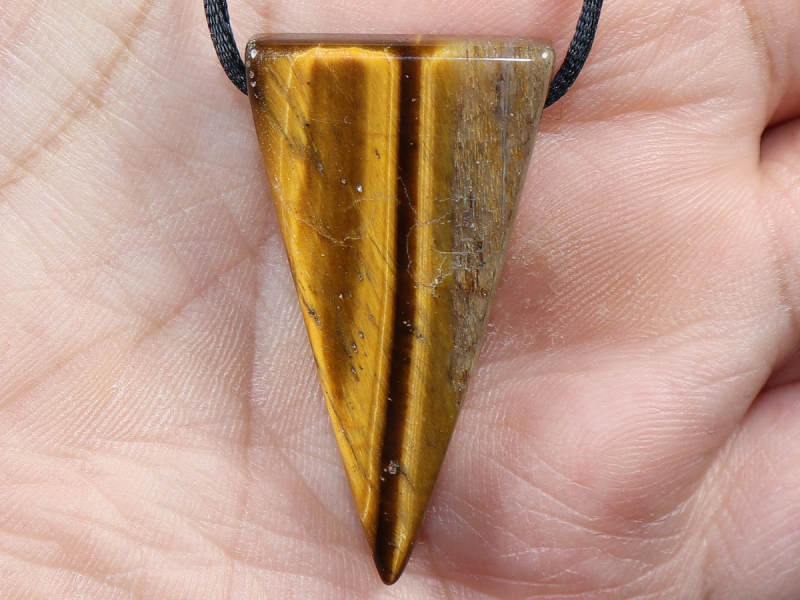 tiger's eye with cord or silver 925