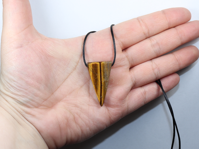 tiger's eye with cord or silver 925