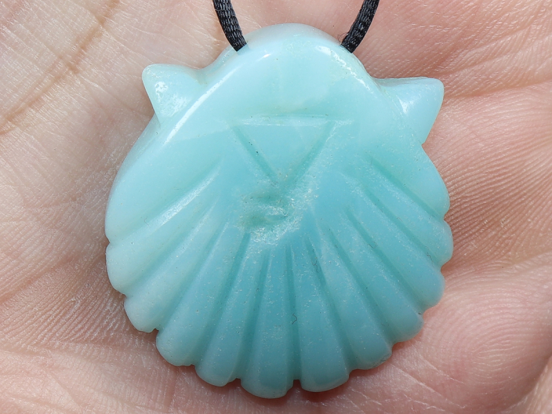 amazonite with cord or silver 925
