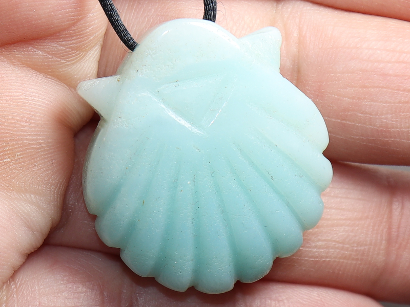 amazonite with cord or silver 925