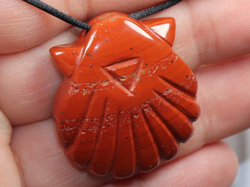 roter Jaspis mit Band oder Silber 925