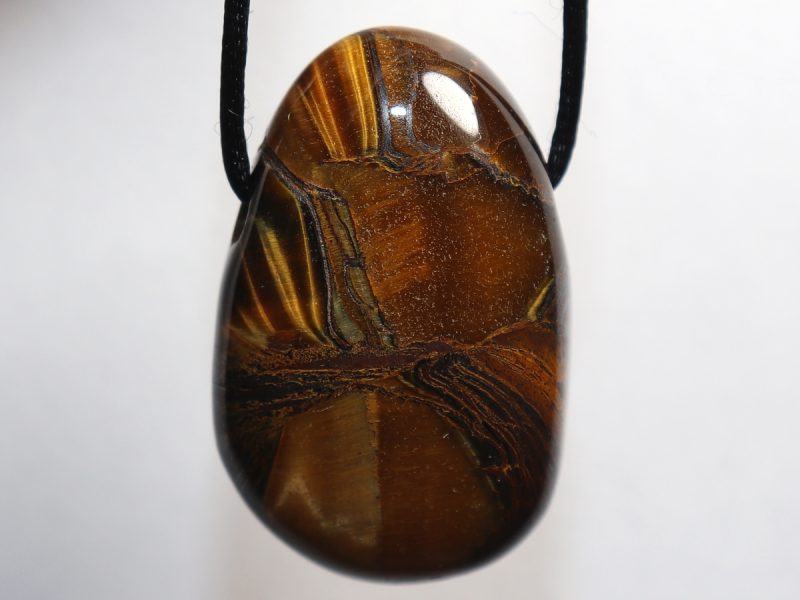 tiger's eye with cord or silver 925