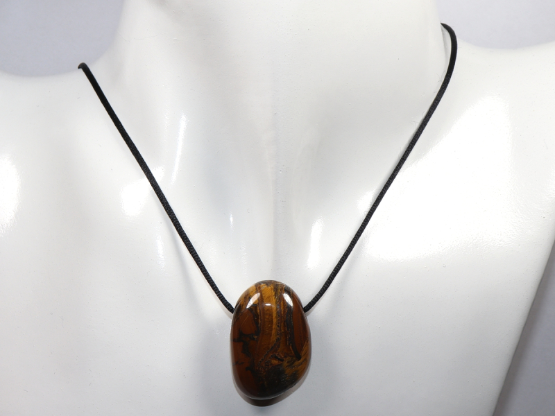 tiger's eye with cord or silver 925