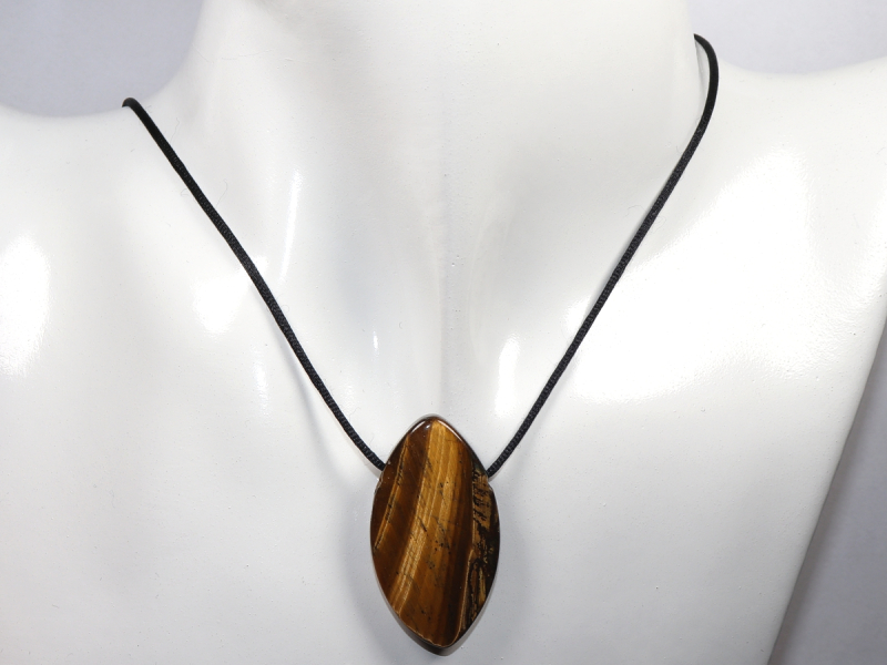 tiger's eye with cord or silver 925