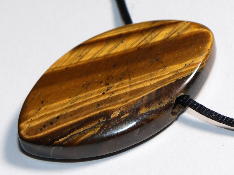 tiger's eye with cord or silver 925