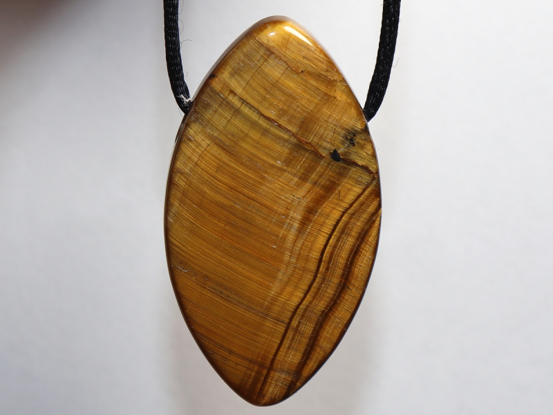 tiger's eye with cord or silver 925