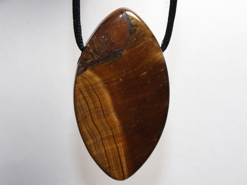 tiger's eye with cord or silver 925
