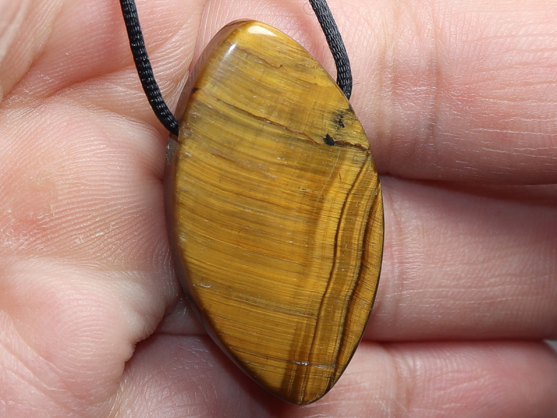 tiger's eye with cord or silver 925