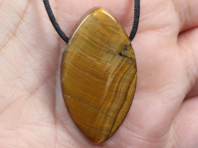 tiger's eye with cord or silver 925