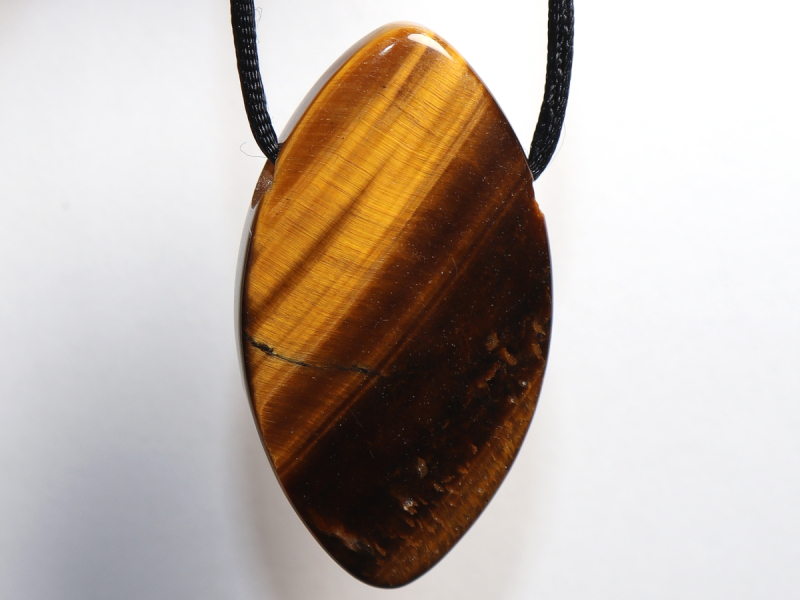 tiger's eye with cord or silver 925