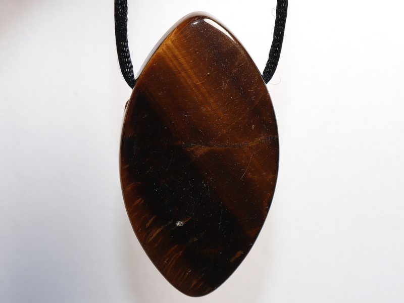 tiger's eye with cord or silver 925