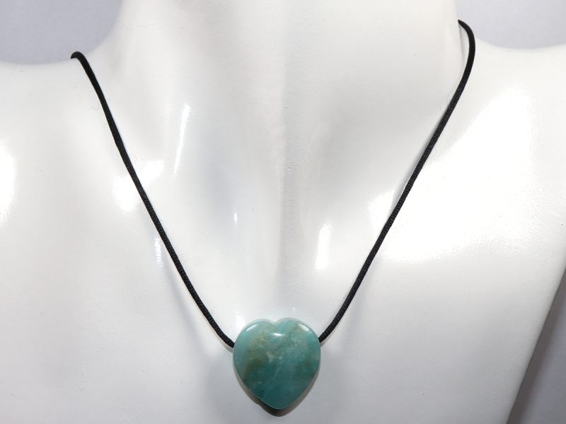amazonite with cord or silver 925