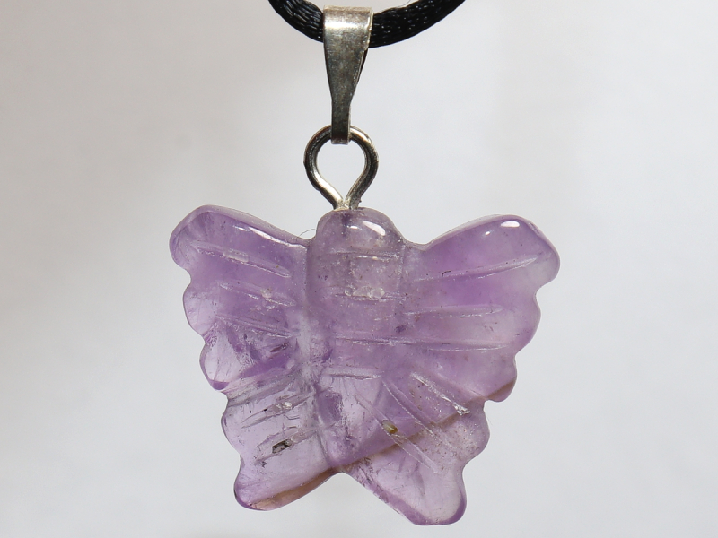 amethyst with cord or silver 925