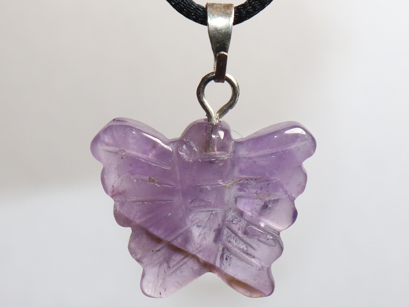 amethyst with cord or silver 925