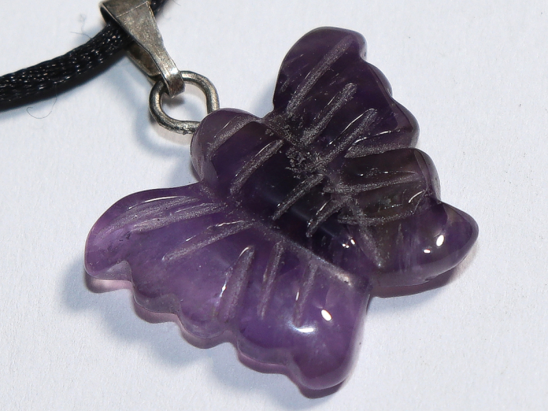 amethyst with cord or silver 925