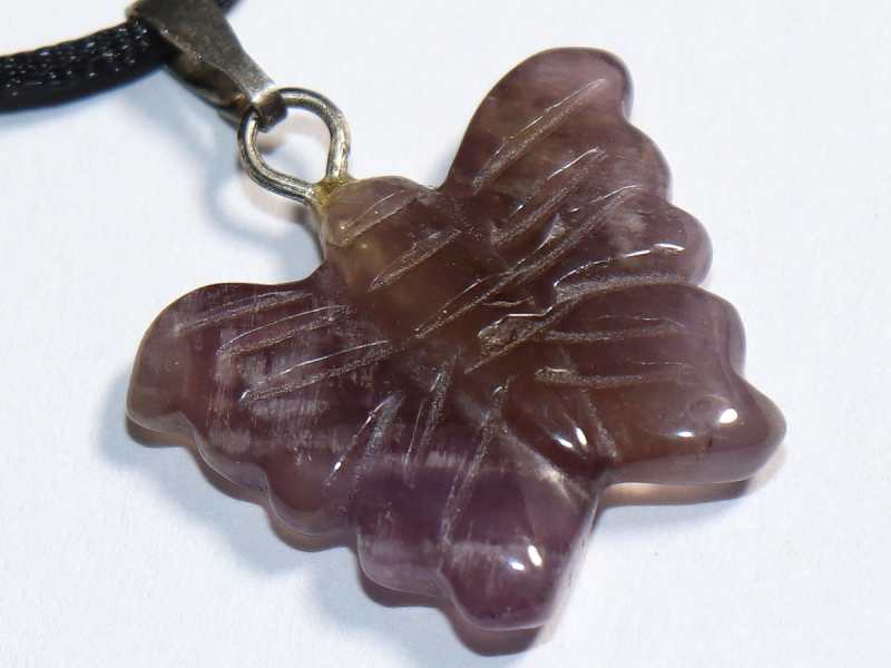 amethyst with cord or silver 925