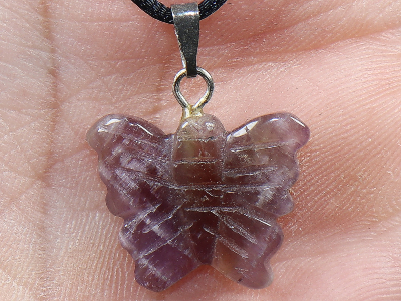 amethyst with cord or silver 925