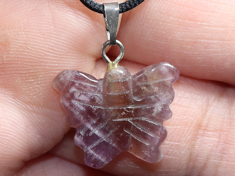 amethyst with cord or silver 925