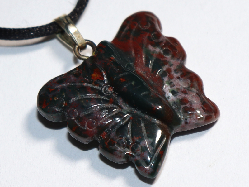 heliotrope with cord or silver 925