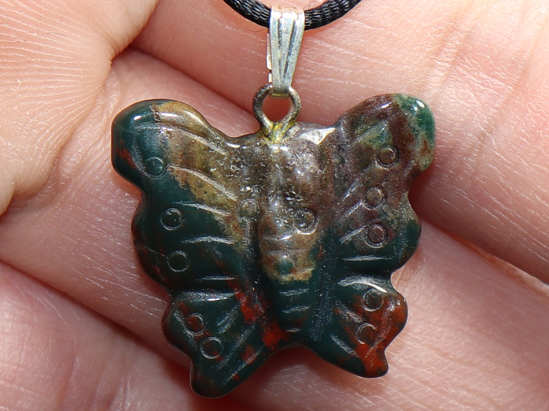 heliotrope with cord or silver 925