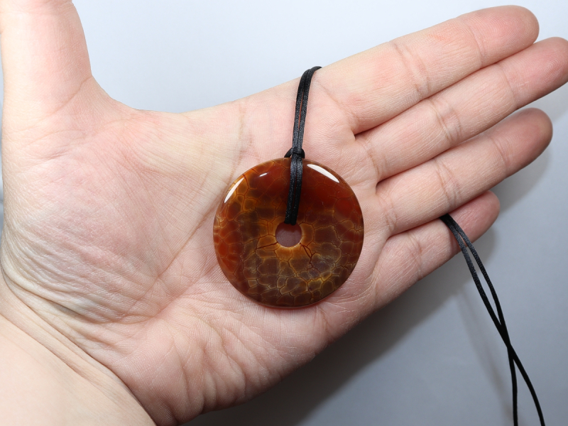 fire agate with cord