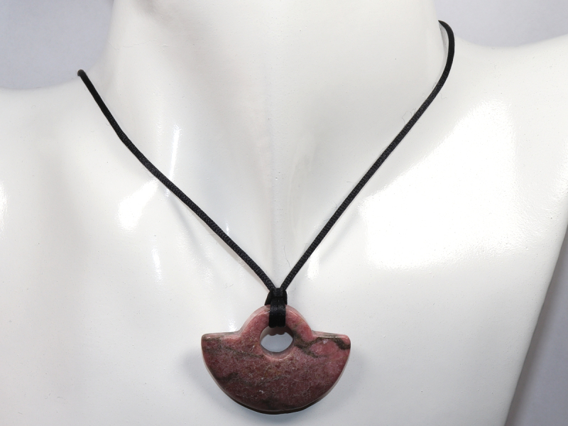 rhodonite with cord