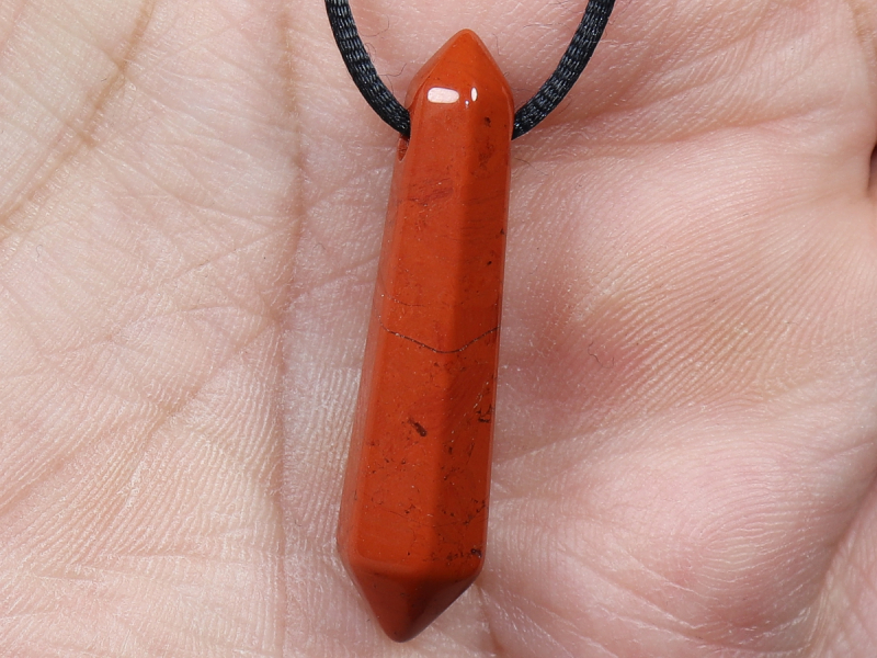 roter Jaspis mit Band oder Silber 925