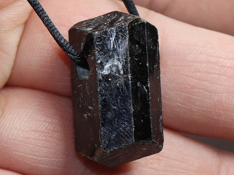 brown tourmaline (Dravite) with cord or silver 925