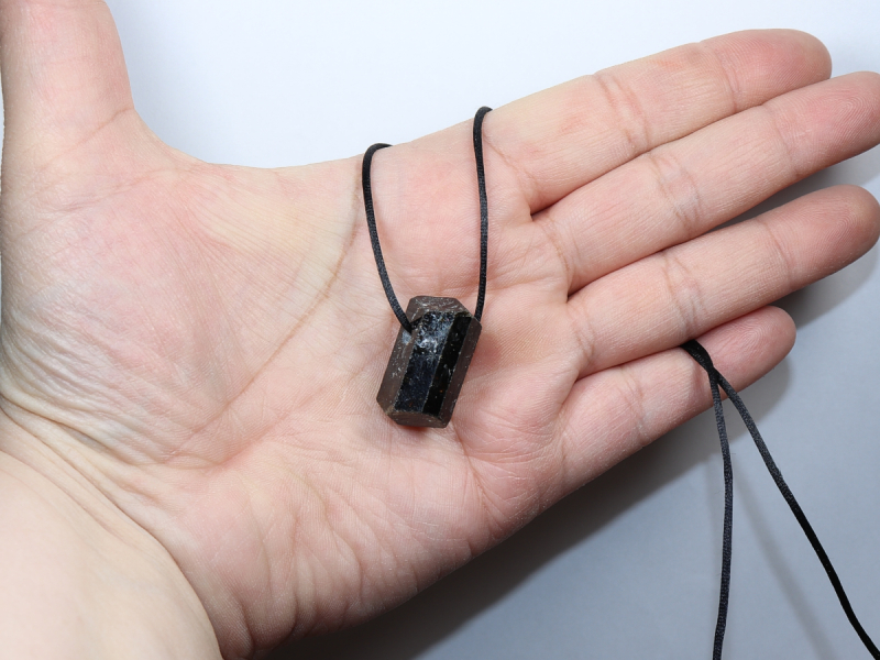 brown tourmaline (Dravite) with cord or silver 925