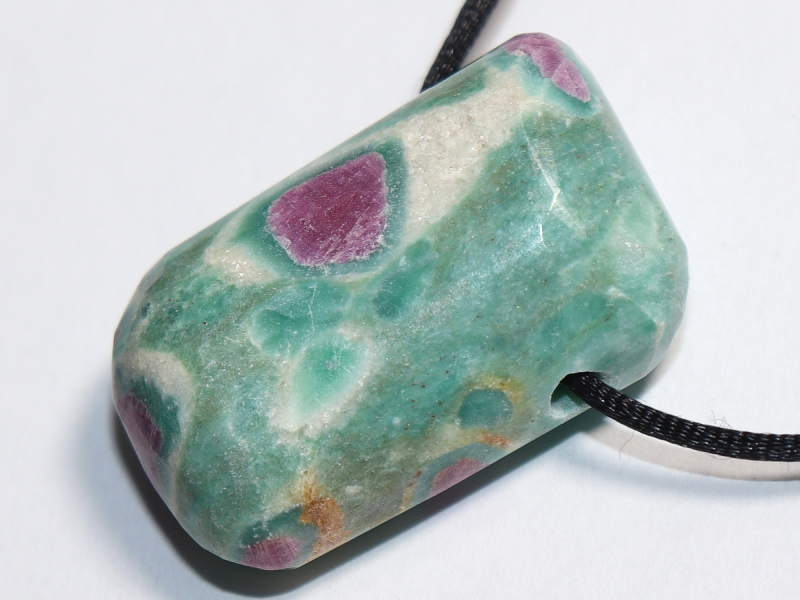 ruby in fuchsite with cord or silver 925