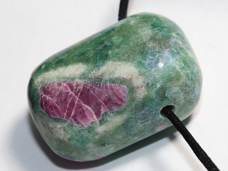 ruby in fuchsite with cord or silver 925