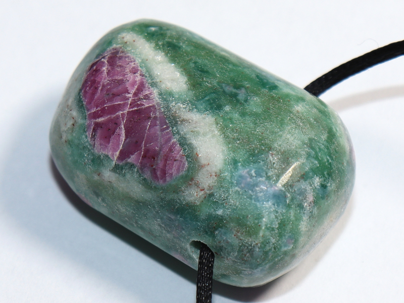 ruby in fuchsite with cord or silver 925