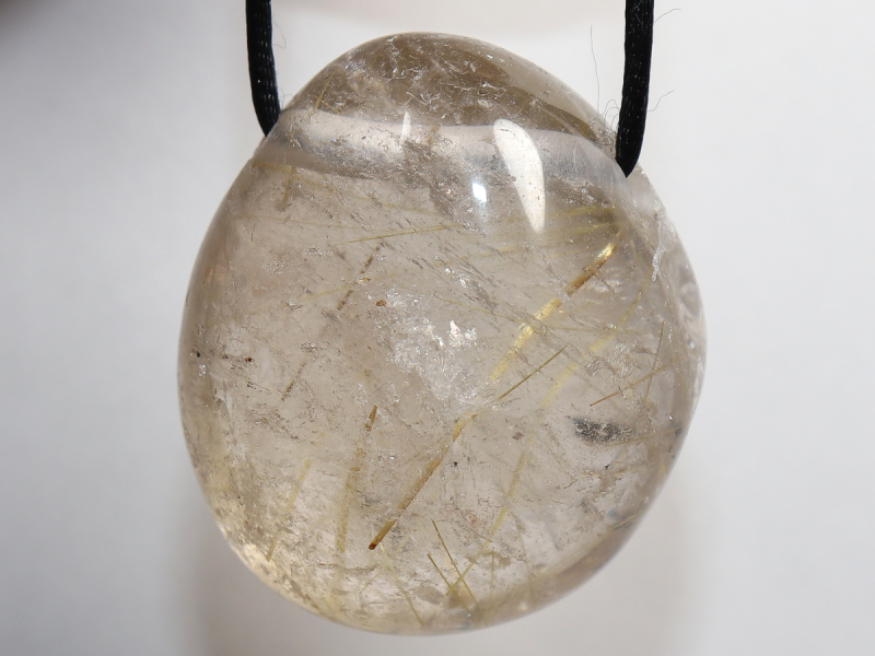 rutilated quartz with cord or silver 925