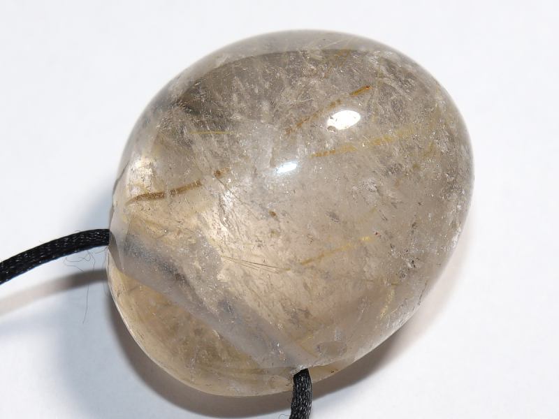 rutilated quartz with cord or silver 925