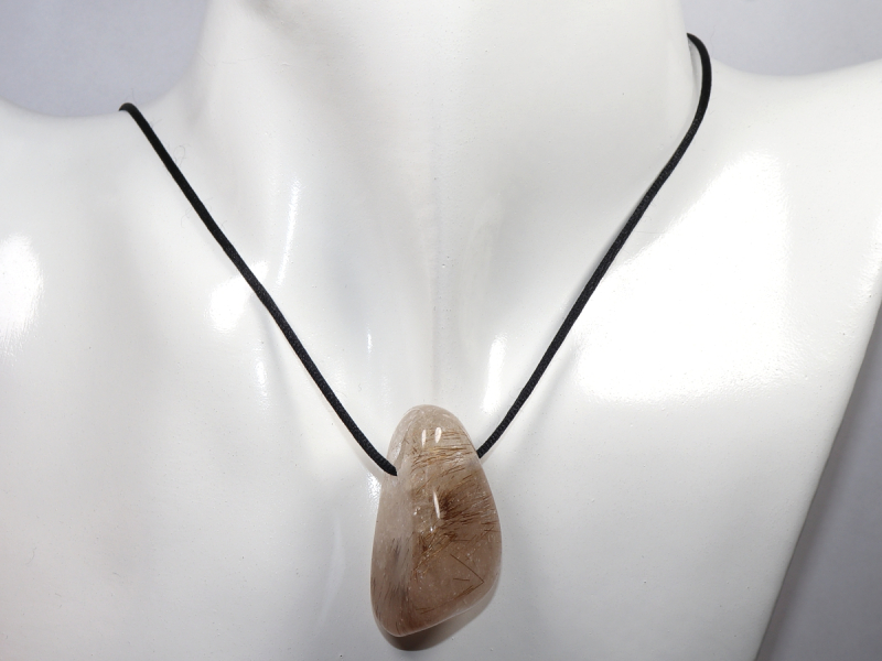 rutilated quartz with cord or silver 925