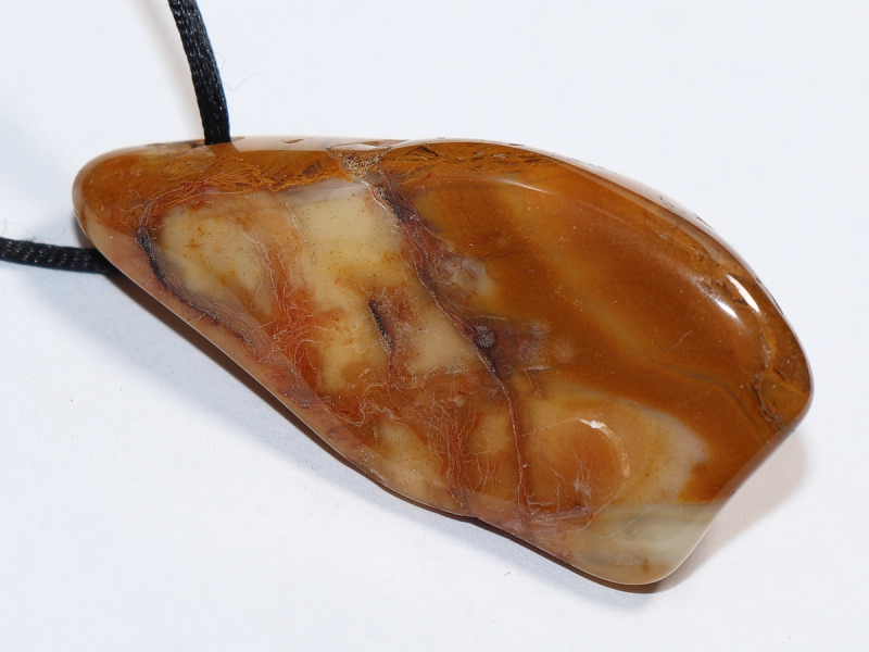 gelber Jaspis mit Band oder Silber 925