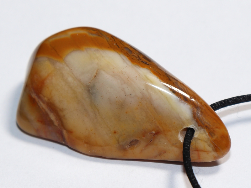 gelber Jaspis mit Band oder Silber 925