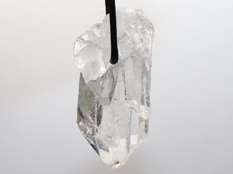 rock crystal with cord or silver 925