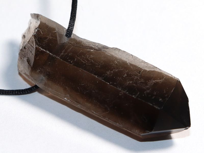 smoky quartz with cord or silver 925