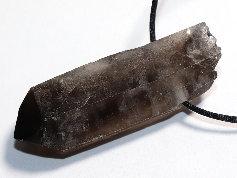 smoky quartz with cord or silver 925