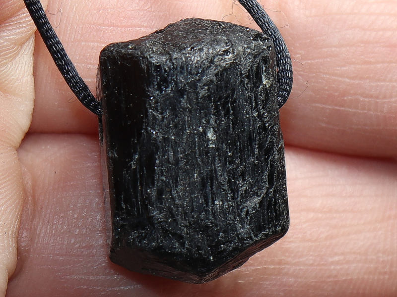 black tourmaline (Schorl) with cord or silver 925