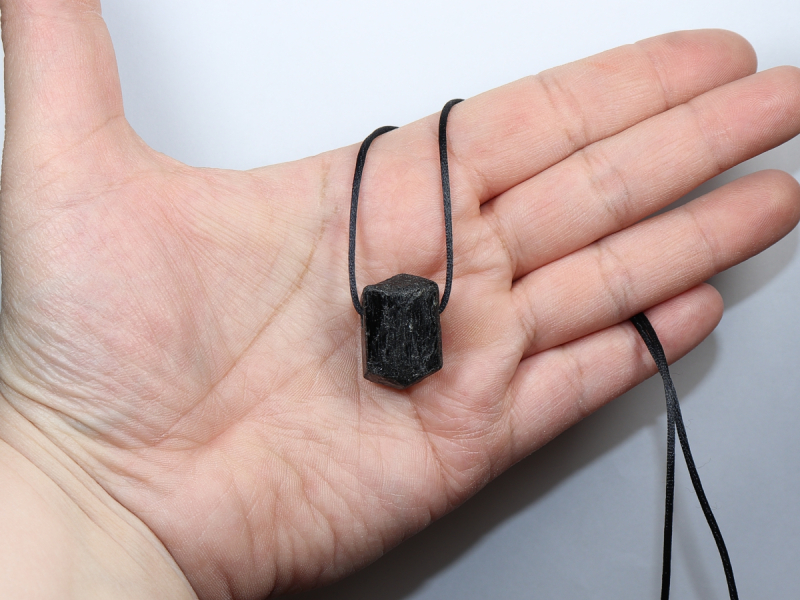 black tourmaline (Schorl) with cord or silver 925