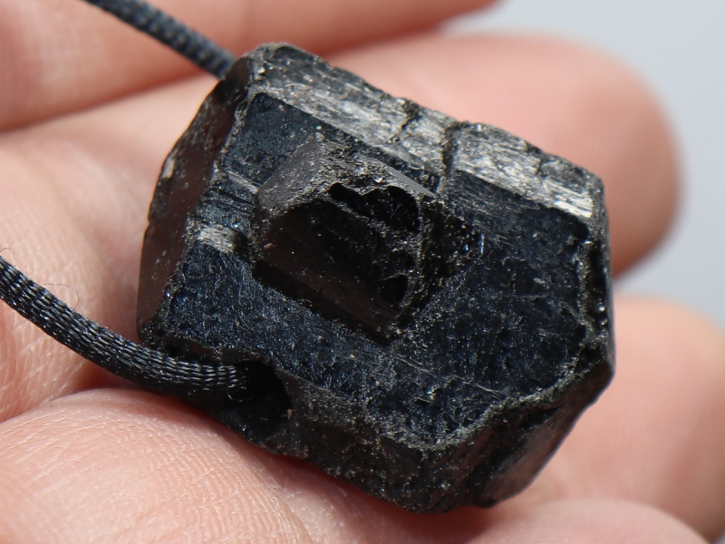 black tourmaline (Schorl) with cord or silver 925