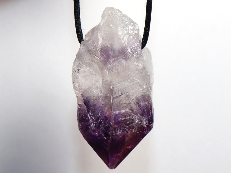 amethyst with cord or silver 925