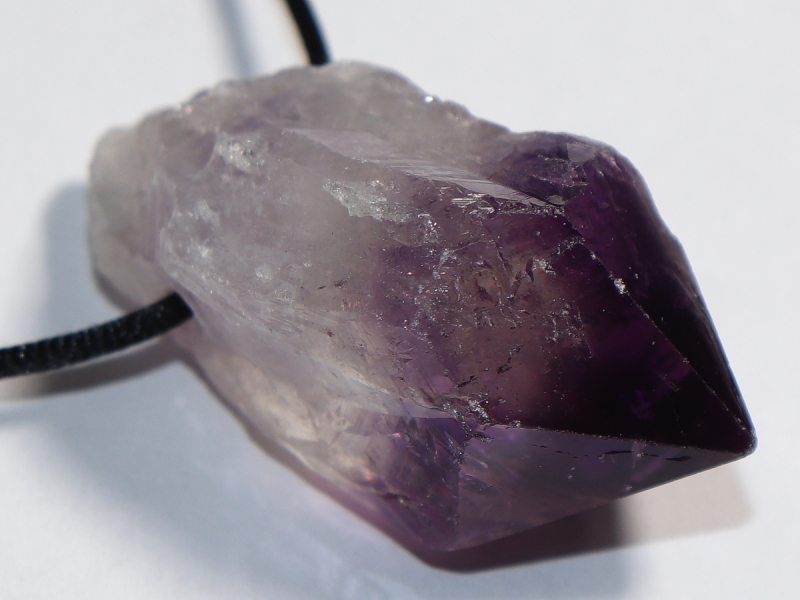amethyst with cord or silver 925