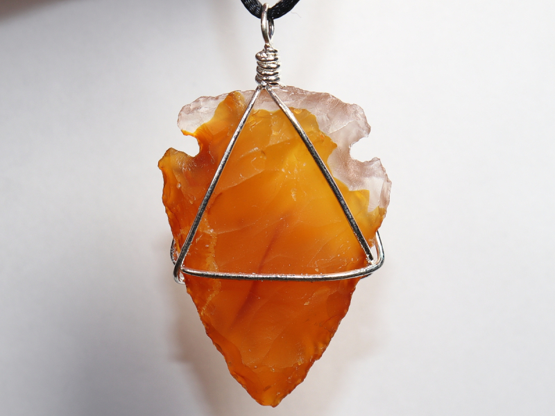carnelian with cord or silver 925