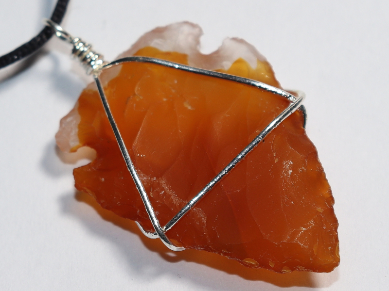 carnelian with cord or silver 925