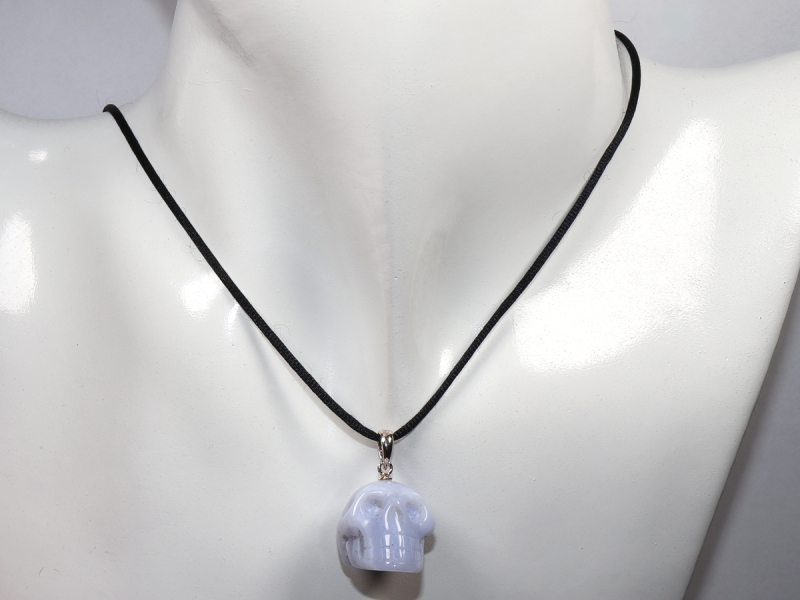 chalcedony with cord or silver 925