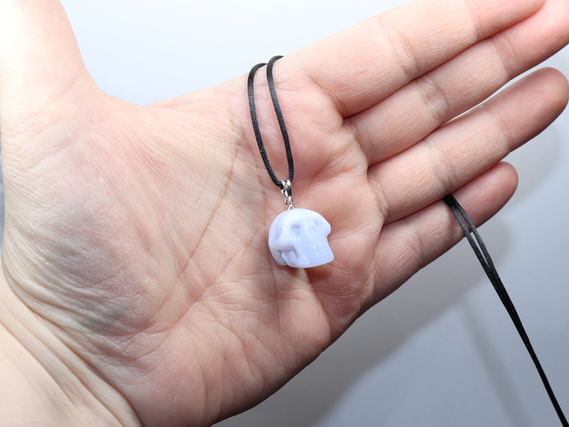 chalcedony with cord or silver 925